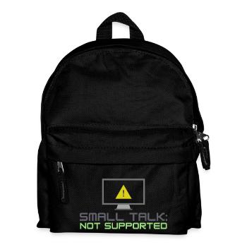 Small Talk Not Supported - Kids' Backpack - black - Front