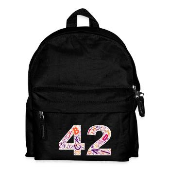 42 – La réponse à la vie dans le style typo - Sac à dos Enfant - noir - Devant