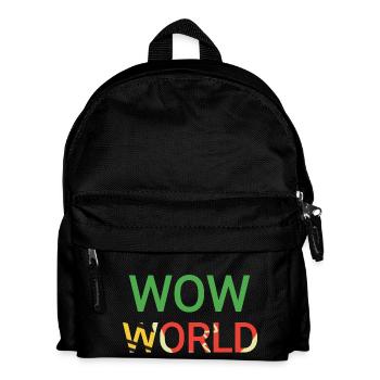 wow Welt bunter text - Kinder Rucksack - Schwarz - Vorne