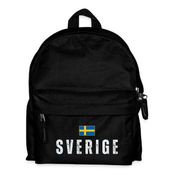 Drapeau suédois, patriote suédois - Sac à dos Enfant - noir - Devant