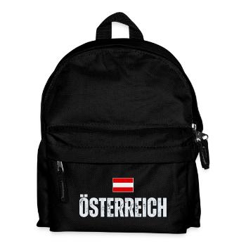 Österreichische Flagge, österreichischer Patriot - Kinder Rucksack - Schwarz - Vorne