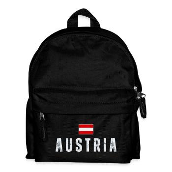 Flagge Österreichs, österreichischer Patriot - Kinder Rucksack - Schwarz - Vorne