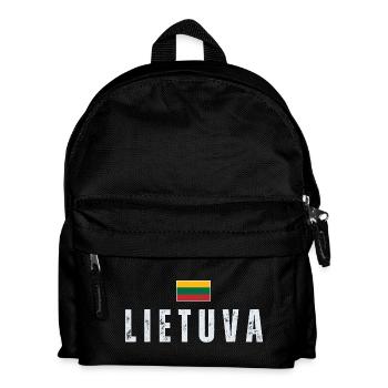 Flagge Litauens, litauischer Patriot - Kinder Rucksack - Schwarz - Vorne