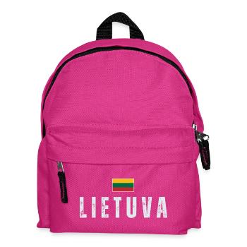 Flag of Lithuania, Lithuanian patriot - Kids' Backpack - fuchsia - Front