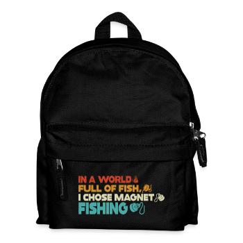 Neodymium Magnet Fishing Magnetic Fisher - Kids' Backpack - black - Front