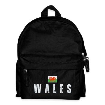 Flag of Wales, I love Wales - Kids' Backpack - black - Front