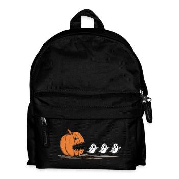 Knackende Kürbis-Geisterparade - Kinder Rucksack - Schwarz - Vorne