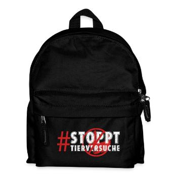 Bien-être animal STOP AUX TESTS SUR LES ANIMAUX DRÔLE - Sac à dos Enfant - noir - Devant