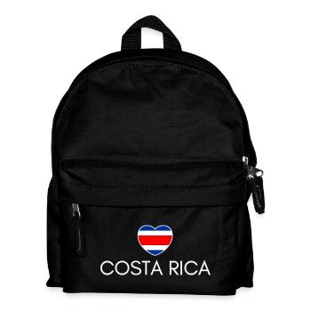 Herz mit costa-ricanischer Flagge - Kinder Rucksack - Schwarz - Vorne