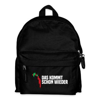 Das kommt schon wieder Aktienmarkt Börse Trader - Kinder Rucksack - Schwarz - Vorne