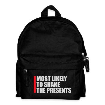 Most Likely to Shake the Presents Christmas Fun - Kids' Backpack - black - Front