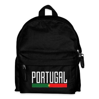 Typografie der portugiesischen Flagge - Kinder Rucksack - Schwarz - Vorne