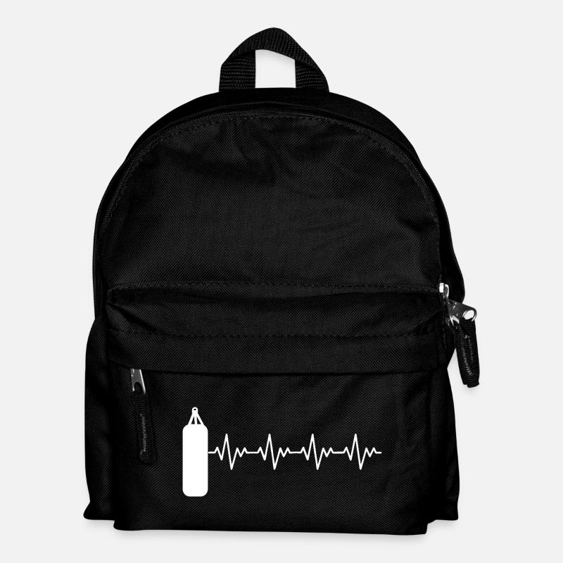 Boxer_2_EKG_weiss - Kinder Rucksack - Schwarz