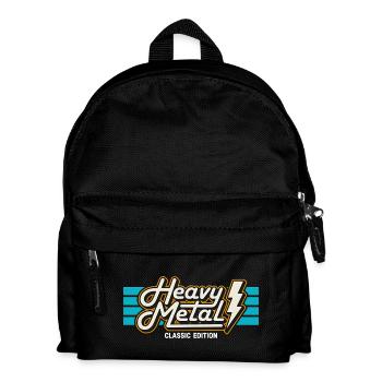 Insigne rétro Heavy Metal avec éclairs - Sac à dos Enfant - noir - Devant