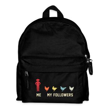 ich meine follower Hühner  - Kinder Rucksack - Schwarz - Vorne