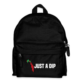 Just a dip Aktienmarkt Börse Trader - Kinder Rucksack - Schwarz - Vorne