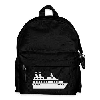Kreuzfahrtschiff Silhouette Kreuzfahrt Schiff - Kinder Rucksack - Schwarz - Vorne