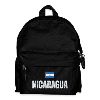 Nicaraguanische Flagge, nicaraguanischer Patriot - Kinder Rucksack - Schwarz - Vorne