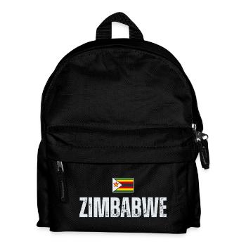 Flag of Zimbabwe, Zimbabwean patriot - Kids' Backpack - black - Front