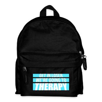 Entre, perdant, on va à la thérapie Logo de la thérapie - Sac à dos Enfant - noir - Devant