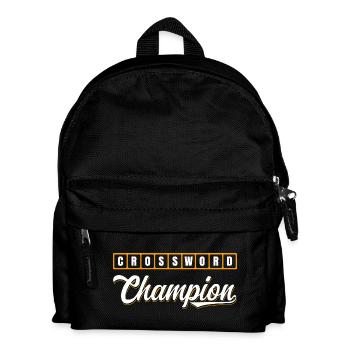 Conception typographique de Champion des mots croisés - Sac à dos Enfant - noir - Devant