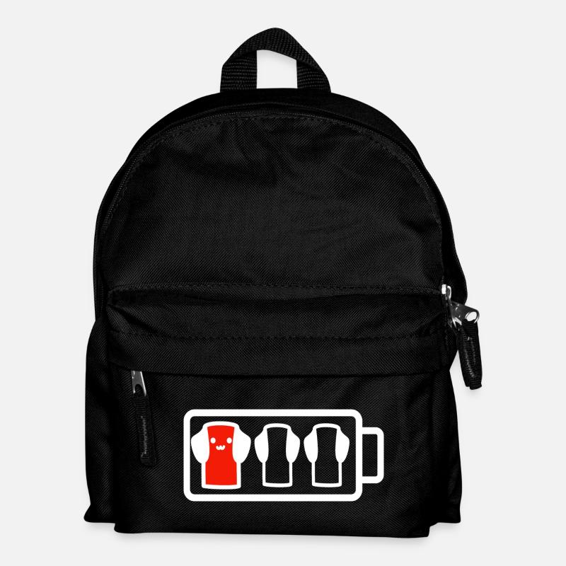 Schwacher Batteriehund - Kinder Rucksack - Schwarz