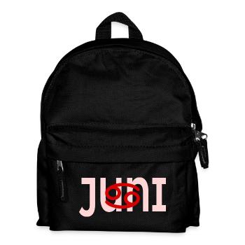 Geburtstag Juni - Sternzeichen Krebs - Kinder Rucksack - Schwarz - Vorne