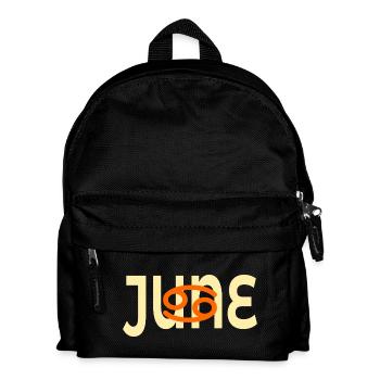 Anniversaire juin - Cancer du signe du zodiaque - Sac à dos Enfant - noir - Devant