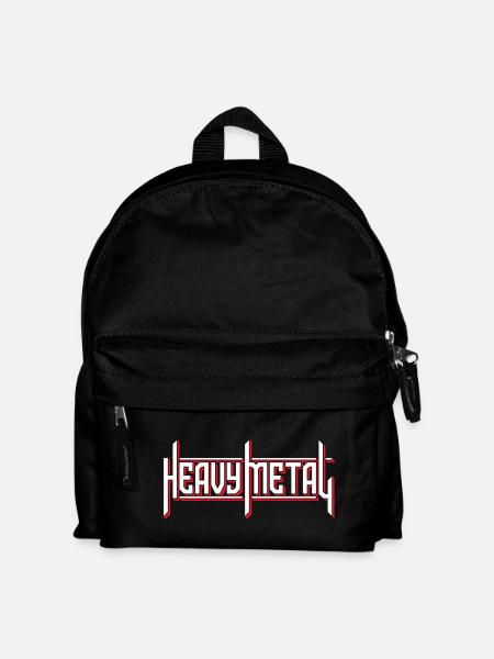 Heavy Metal Custom Typografie-Logo - Kinder Rucksack - Schwarz