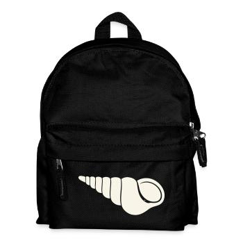 Coastal spiral shell sketch - Kids' Backpack - black - Front