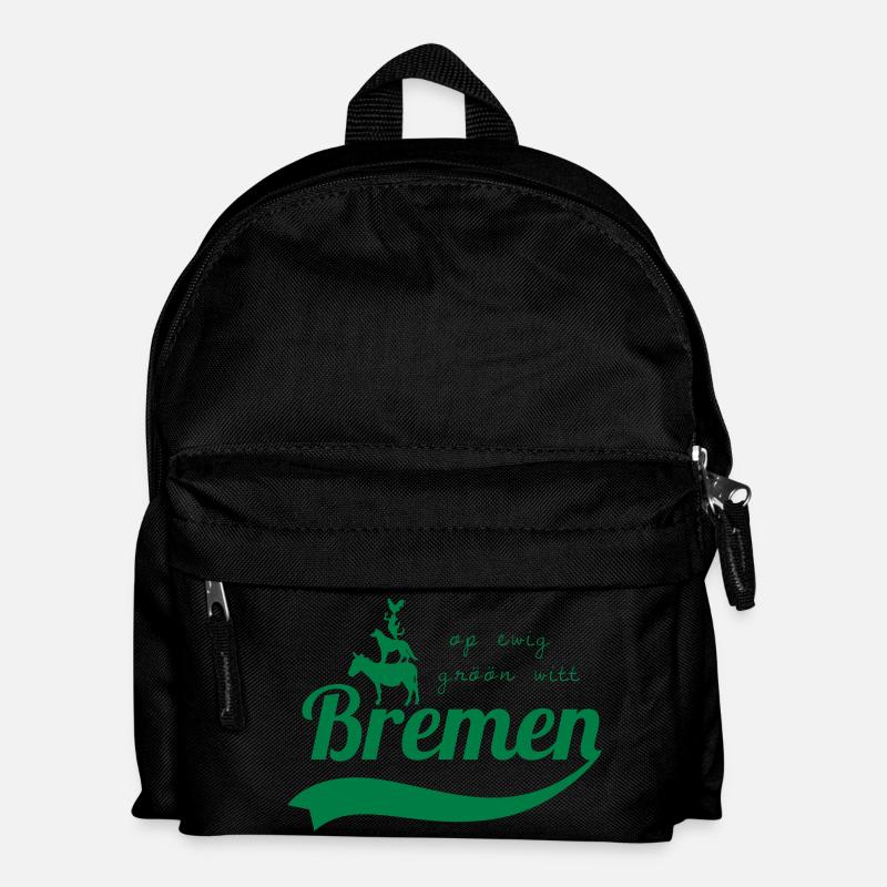 Op ewig gröön witt - Kinder Rucksack - Schwarz