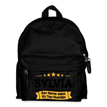 Sylvia – Der Name steht für Top-Qualität! - Kinder Rucksack - Schwarz - Vorne