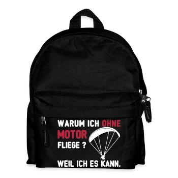 ohne motor paragliding - Kinder Rucksack - Schwarz - Vorne