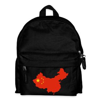 Chinesiche Flagge T-Shirt China Geschenk - Kinder Rucksack - Schwarz - Vorne