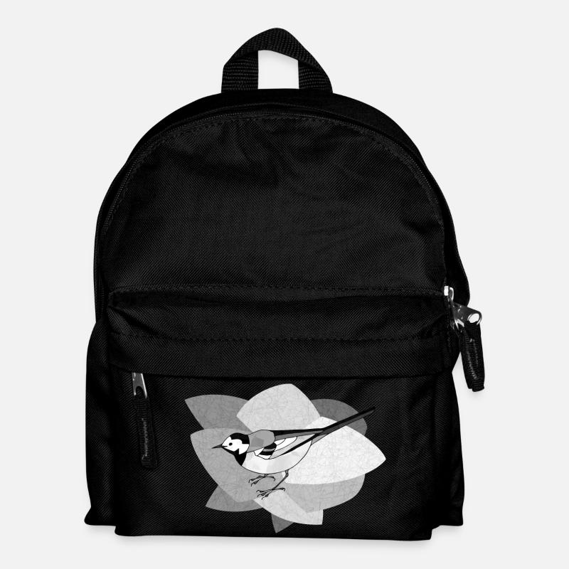 Bachstelze Vogel - Kinder Rucksack - Schwarz
