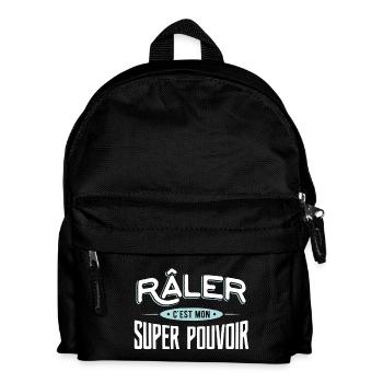Râler super pouvoir drole - Sac à dos Enfant - noir - Devant