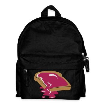 A slice of bread with jam - Kids' Backpack - black - Front