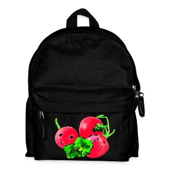 radieschen gemüse speise - Kinder Rucksack - Schwarz - Vorne