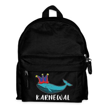 Karneval Karnewal Wal Fasching Lustig Wortspiel - Kinder Rucksack - Schwarz - Vorne