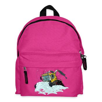 gelbe Schneeschaufel - Kinder Rucksack - Fuchsia - Vorne