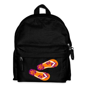 Tongs hawaïennes tongs violettes vacances d'été - Sac à dos Enfant - noir - Devant