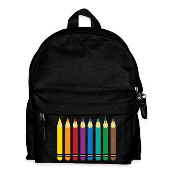 colored pencils - Kids' Backpack - black - Front