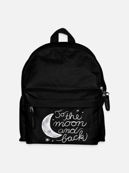 Love you to the moon and back - Kinder Rucksack - Schwarz