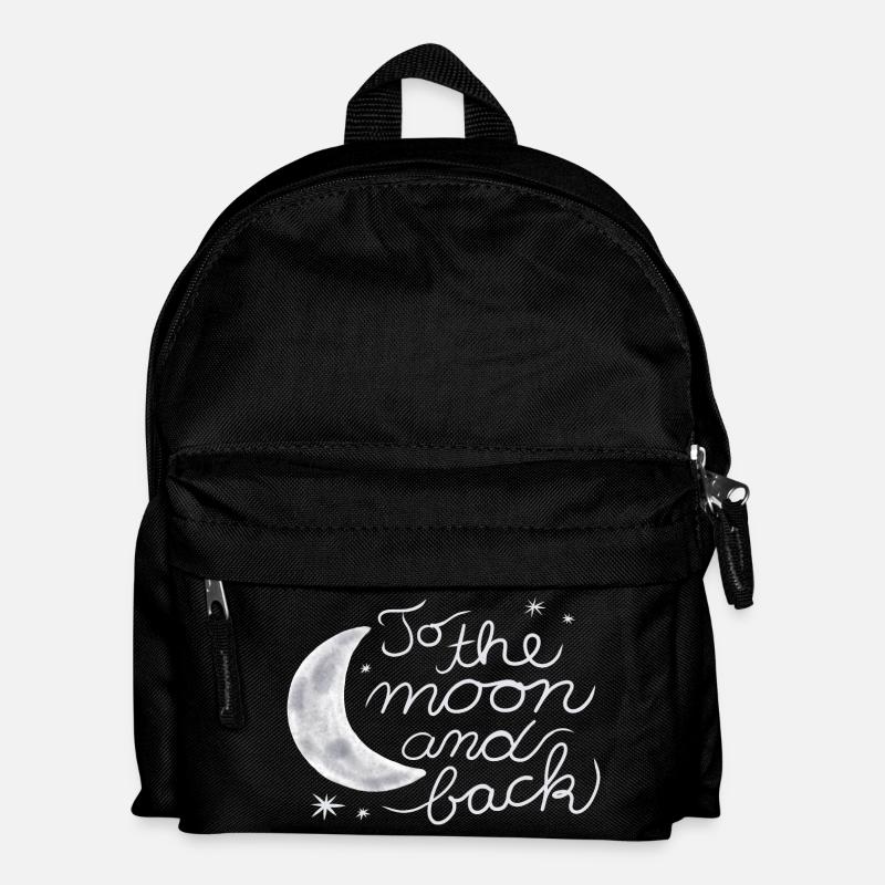 Love you to the moon and back - Kinder Rucksack - Schwarz