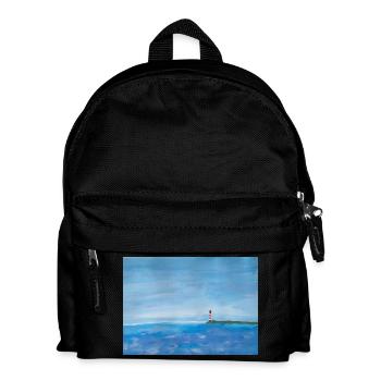 Meer Küste Leuchtturm Malerei - Kinder Rucksack - Schwarz - Vorne