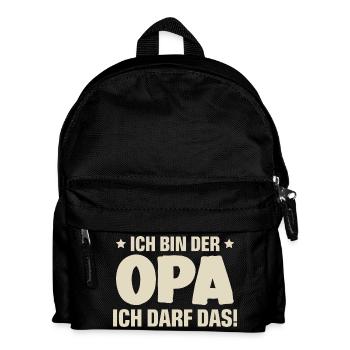 Opa - Kinder Rucksack - Schwarz - Vorne