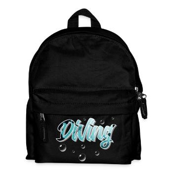 Tauchen Taucher - Kinder Rucksack - Schwarz - Vorne