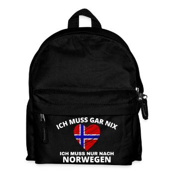 Norwegen - Kinder Rucksack - Schwarz - Vorne