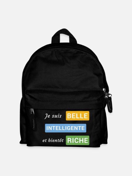 Je suis belle, intelligente et bientôt riche - Sac à dos Enfant - noir