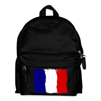 Frankreich, Französisch - Kinder Rucksack - Schwarz - Vorne